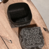 Корзинка плетеная "Бонтанг" бамбук 19х19х14 см, тёмная