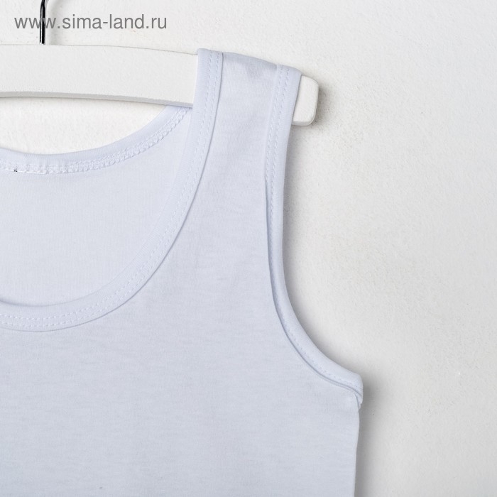 Майка для мальчика, цвет белый, рост 104-110 см (30)