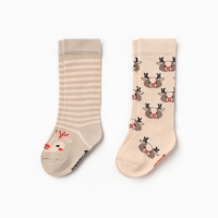 Гольфы детские 2 пары Крошка Я, 14-16 см, бежевый