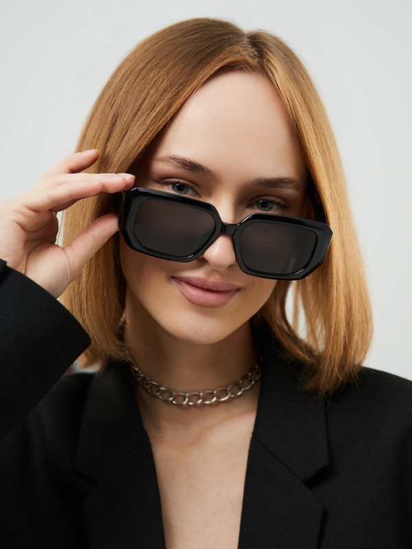 Очки солнцезащитные женские, uv 400, ширина 14.7 см, дужка 14.2 см, линза 6.7 х 4.9 см