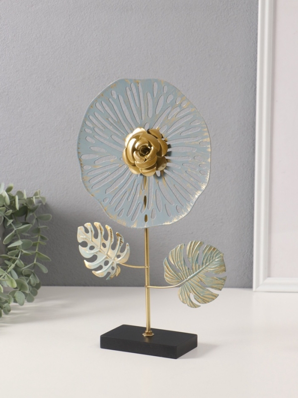 Сувенир металл "Тропический цветок" 6х19,5х32 см