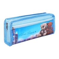 Пенал школьный "Мишки" на молнии, 2 отделения, МИКС