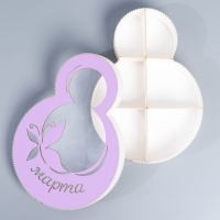 Коробка подарочная, кондитерская упаковка &laquo;8 марта&raquo; фиолетовая, 22 х 16 х 5 см