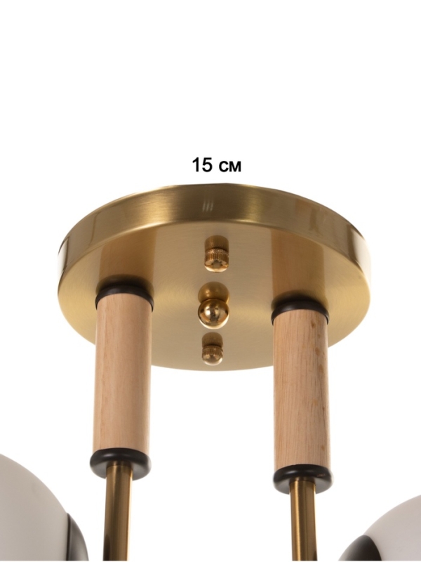Люстра "Донна" 2х40Вт Е27 черный/латунь 37х15х25см