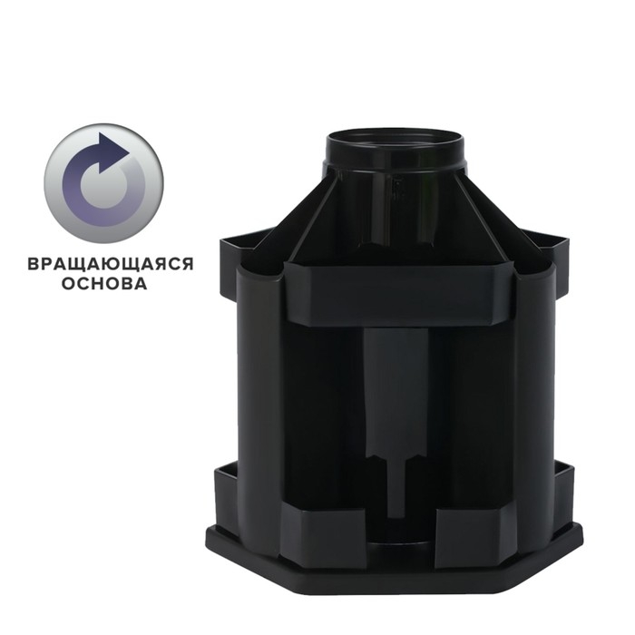 Набор канцелярских принадлежностей СТАММ "MaxiDesk", 14 предметов, вращающийся, черный