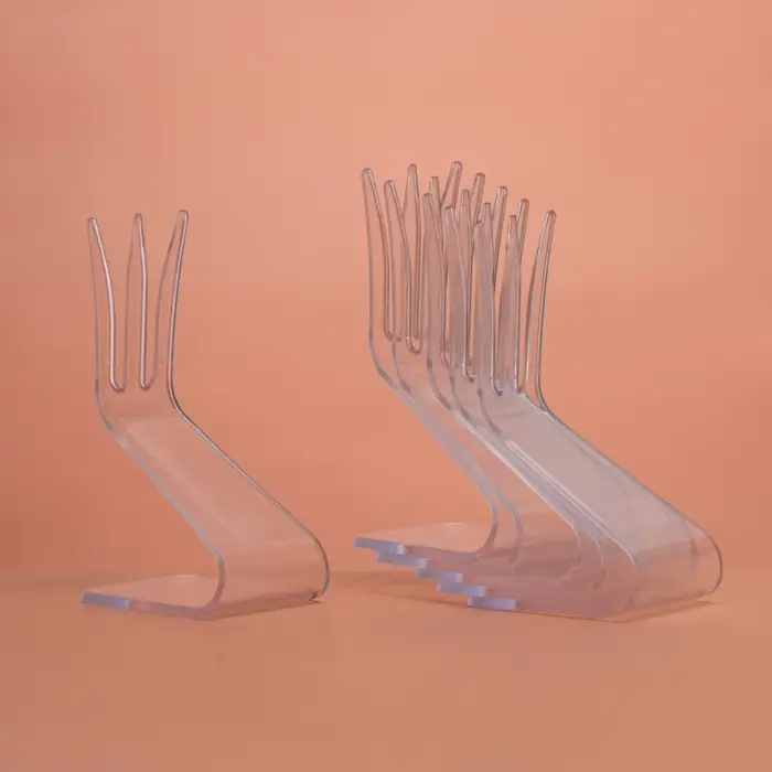 Шпажка пластиковая одноразовая для канапе &laquo;Трезубец&raquo;, прозрачная