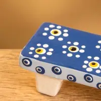 Сувенир &laquo;Столик с ромашками&raquo;, 10&times;2&times;3 см, дерево, голубой