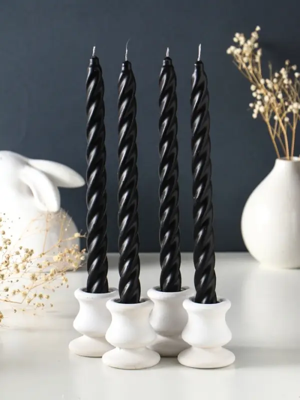 Свечи витые ароматизированные 1,9х24 см (набор 4 шт) 40 гр, 8 ч, смородина