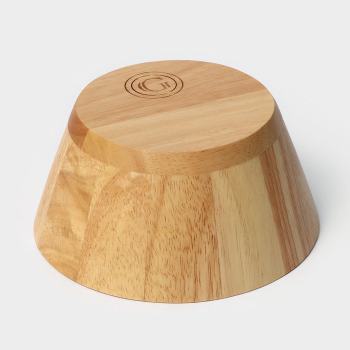 Тарелка - салатник круглый, 15&times;7 см, гевея