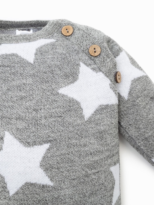 Комбинезон вязаный Крошка Я "Звезды" рост 62-68 см