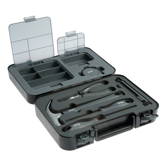 Набор инструментов универсальный ТУНДРА ПРОФИ, кейс с органайзерами, 6 предметов Набор инструментов универсальный ТУНДРА ПРОФИ, кейс с органайзерами, 6 предметов