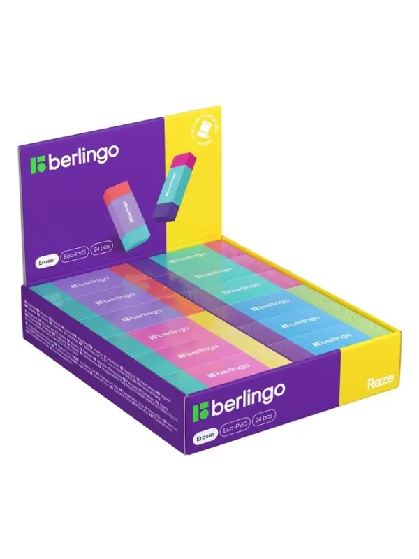 Ластик Berlingo Raze, прямоугольный, Eco-Pvc, 48&times;18&times;10 мм
