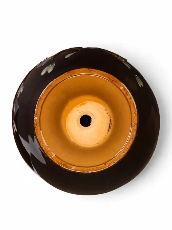 Горшок цветочный поддоном  5 л,  керамика, Миндаль (М)