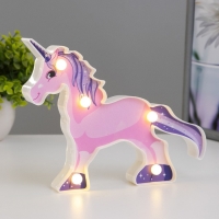 Ночник "Сказочный единорог" 5хLED батарейки 2хАА МИКС 21х3х17 см RISALUX Ночник "Сказочный единорог" 5хLED батарейки 2хАА МИКС 21х3х17 см RISALUX