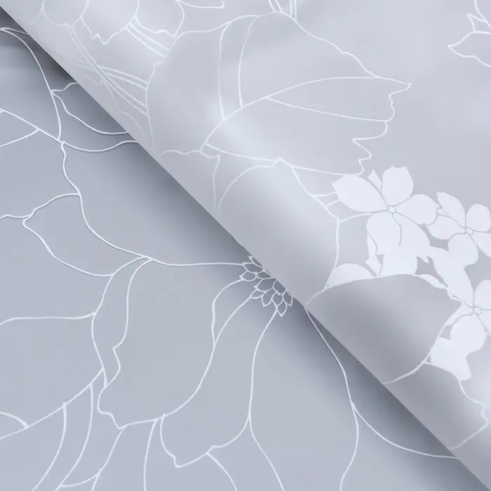Пленка для цветов матовая, &laquo;Цветы с каймой&raquo;, 58&times;58 см, белый