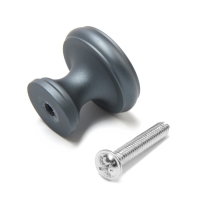 Ручка-кнопка CAPPIO PK321, d=24 мм, цвет графит, 8 шт.