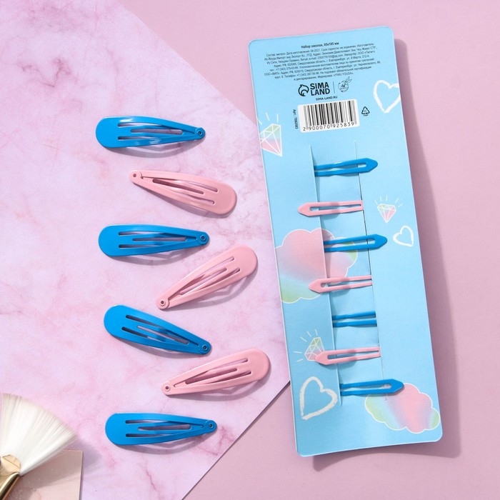 Заколки для волос &laquo;Бьюти&raquo;, 7 шт, 5 х 1 х 0,1см