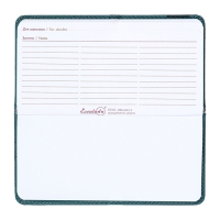 Еженедельник датир 2025г 170х88мм тв обл/пор иск кож 64л ESCALADA,бл тис,бл 70, синий