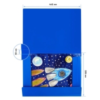 Папка на резинке А3, Calligrata, 700 мкм, до 300 листов, тиснение "песок", синяя Папка на резинке А3, Calligrata, 700 мкм, до 300 листов, тиснение "песок", синяя