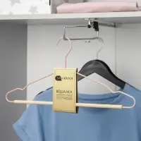 Плечики для одежды SAVANNA Wood, 41,5&times;22,5&times;1 см, цвет розовый