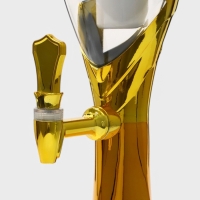 Башня пивная &laquo;Вавилон голд&raquo;, 3 л, ёмкость для льда, подсветка, пластик, золотистый