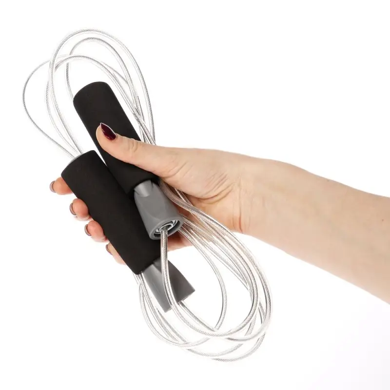 Скакалка скоростная Arriba, черная с серым Скакалка скоростная Arriba, черная с серым