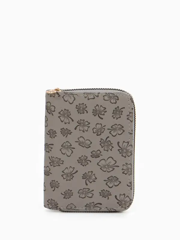 Кошелек жен 07-01-01 Июнь2526, 13*2*9 см, 2 отд+отд/молн, д/карт, серый