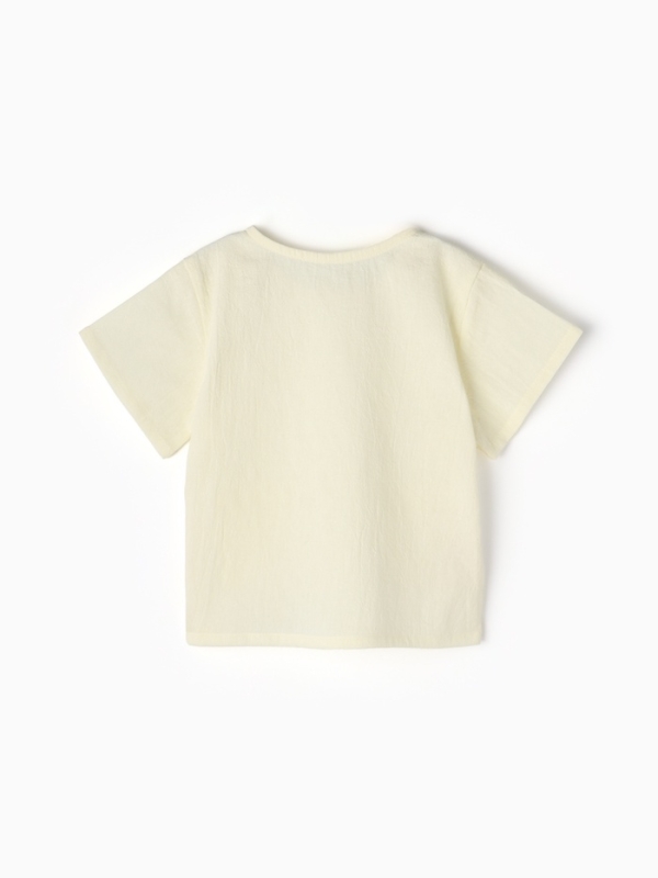 Футболка детская MINAKU, рост 86-92 см, молочная