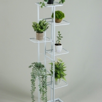 Подставка для цветов Greengo, 7 полок, 43 &times; 22 &times; 126 см, напольная, металл, белая