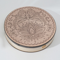 Шаманский бубен "Мехенди. Лотос и бабочка" с колотушкой 5х25х25 см Шаманский бубен "Мехенди. Лотос и бабочка" с колотушкой 5х25х25 см