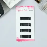 Невидимки для волос QF &laquo;Классик&raquo;, набор 36 шт., 5.5 см, чёрные