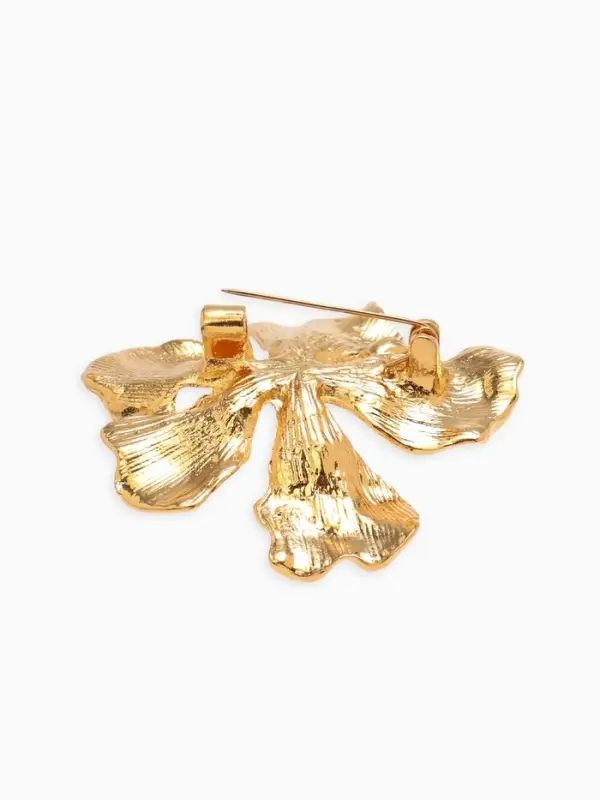 Брошь "Цветок лилии", цвет золото