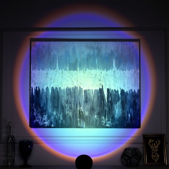 Световой прибор &laquo;Закат&raquo;, 5 картриджей, свечение тёплое белое, 5 В