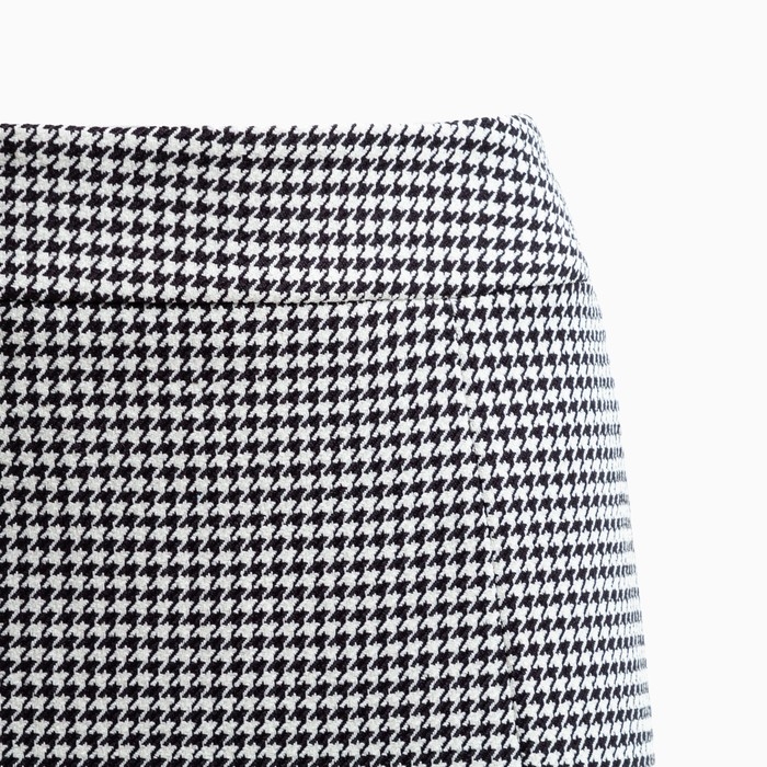 Юбка женская с разрезом MIST р. 44, чёрный/белый