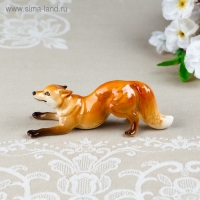 Сувенир &laquo;Лиса - плутовка&raquo;, 14&times;5&times;5 см, микс, фарфор