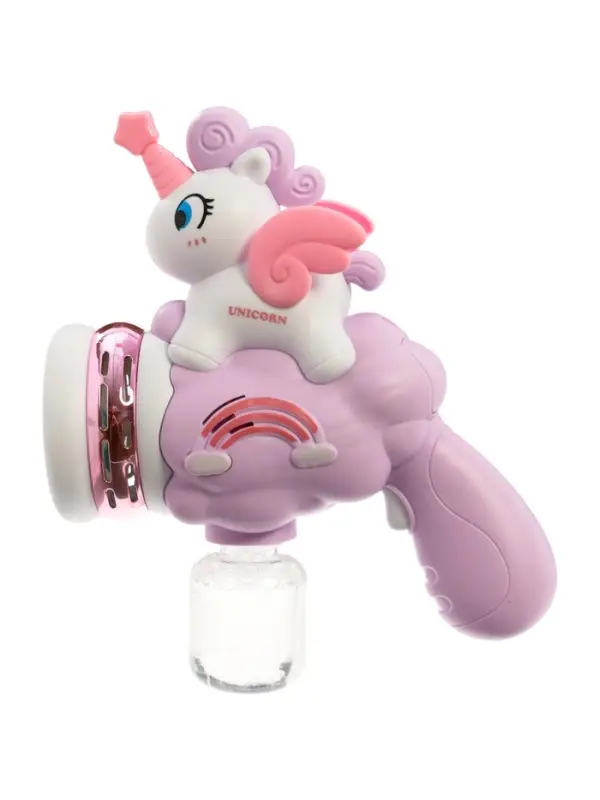 Генератор мыльных пузырей "Единорог на облачке", световые эффекты, работает от батареек