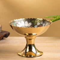 Креманка "Разноцветье" латунь 14х14х10,5 см