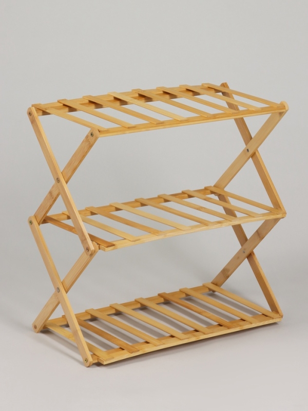 Подставка для цветов Greengo, 3 полки, 50 &times; 25 &times; 46 см, напольная, бамбук