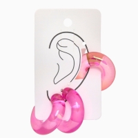 Набор серьги и каффы 3 шт &laquo;Нежность&raquo; капля, цвет розовый в серебре