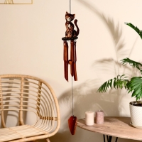 Музыка ветра &laquo;Кошечка&raquo;, 44&times;8&times;8 см, бамбук