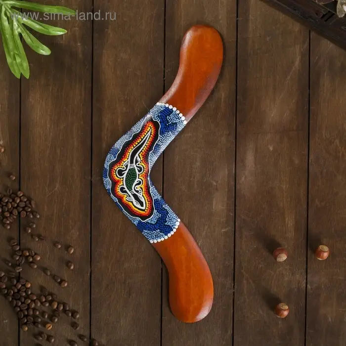 Сувенир &laquo;Бумеранг с точечной росписью&raquo;, 40&times;7&times;1 см, МИКС