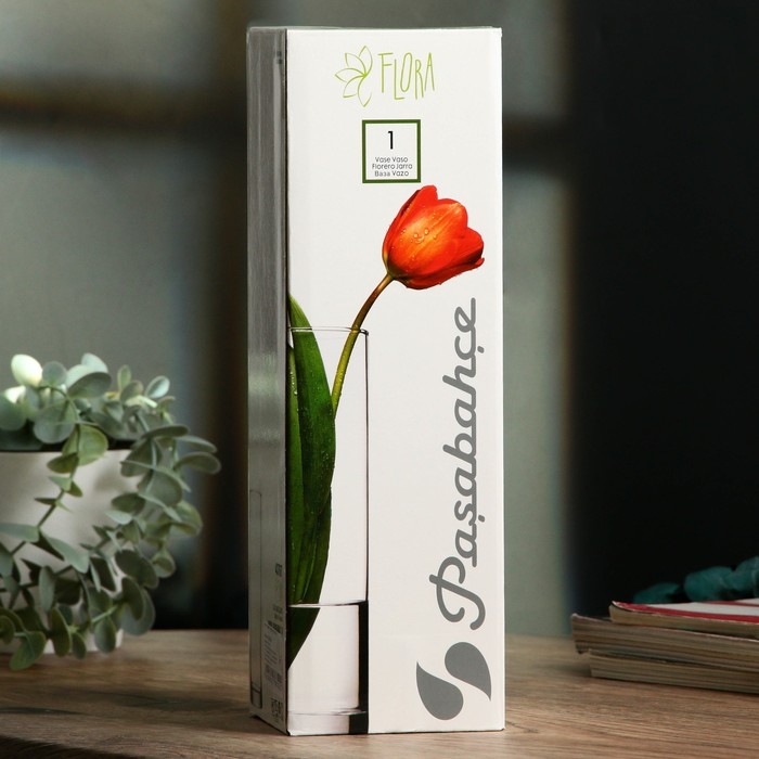 Ваза - цилиндр &laquo;Саванна&raquo; для цветов, прямая, 27 см, 1,1 л.
