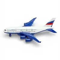 Модель металл. "Авиалайнер", 22 см, свет-звук, инерц., подв. детали 1706C158-R (36)