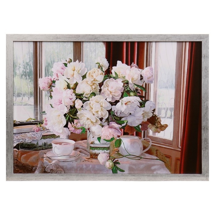 Картина Картина "Букет на столе" 56*76 см, рама микс