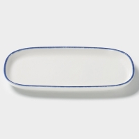 Блюдо овальное "Blue Lagoon" Magistro 30см, цвет белый, синий