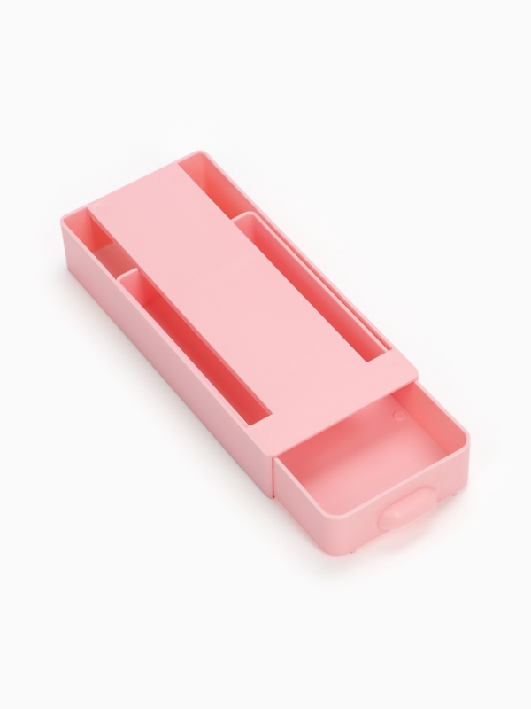 Скрытый потайной ящик, для хранения под стол, 20 х 9 х 4см, розовый