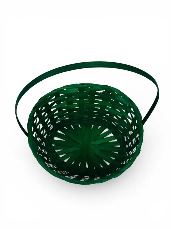 Набор корзин 3 шт 22х18x10 24х19x10 27х21x10 см ручка h=24/26/28 см зеленый