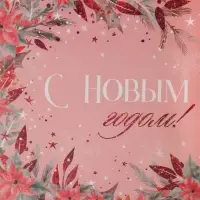 Коробка для кондитерских изделий с пластиковой крышкой &laquo;Зимние цветы&raquo;, 21 х 21 х 3 см