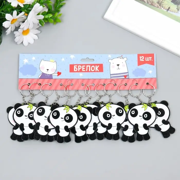 Брелок пластик "Панда" МИКС 7х5,5 см