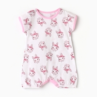 Песочник детский "Алеша", цвет белый/зайчики, рост 68